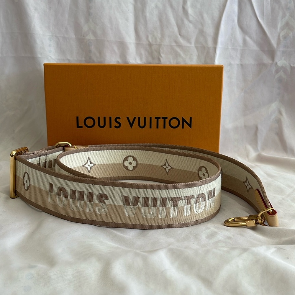 Brand new, never used Louis Vuitton beige guitar strap